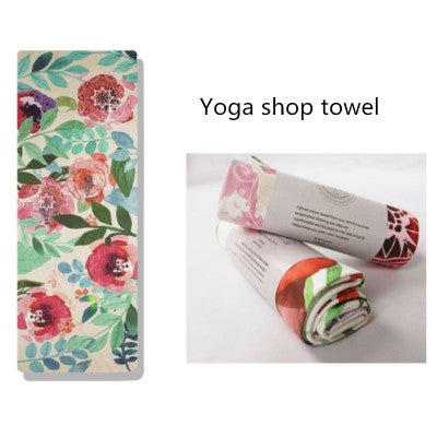 Non-slip portable yoga mat with Flamingo or Floral design - lotsofyoga